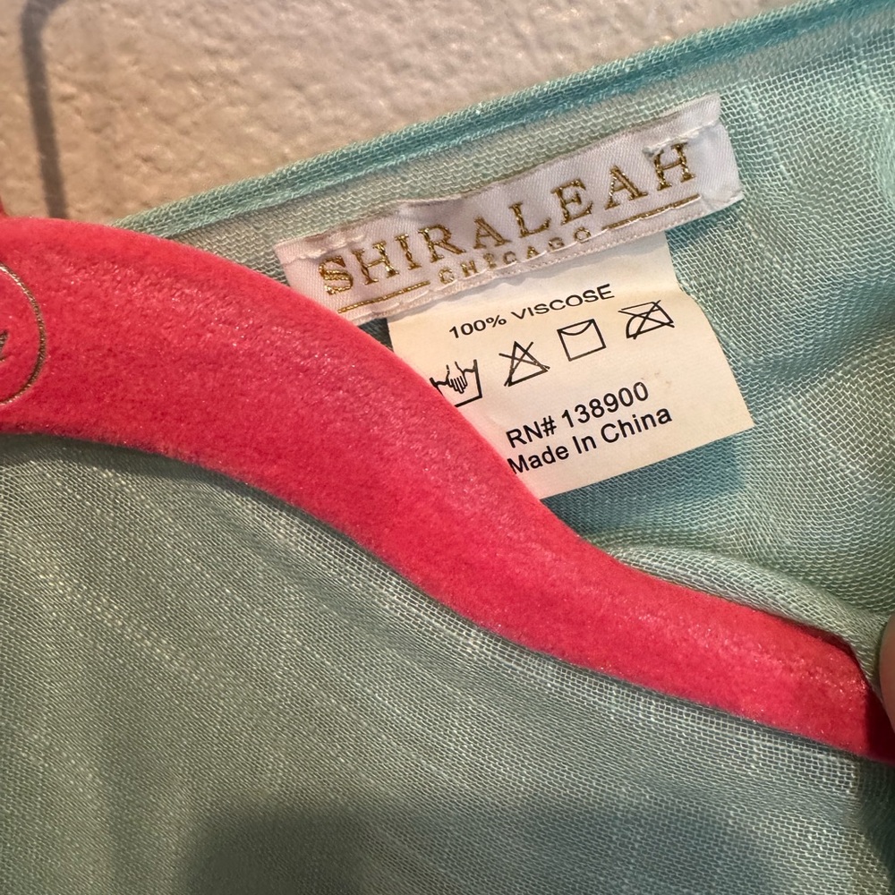Shiraleah aqua Blue and Purple kimono duster open cover up - Picture 4 of 4